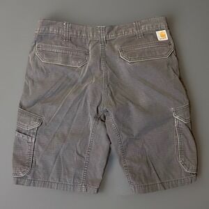 Carhartt Men's Grey Relaxed For Canvas Cargo Shorts - 33‎